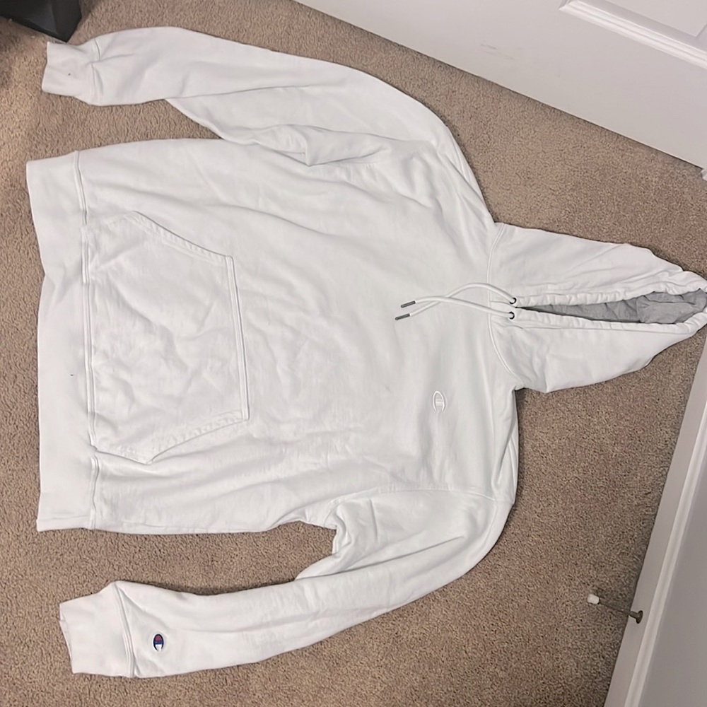 Men’s white champion hoodie